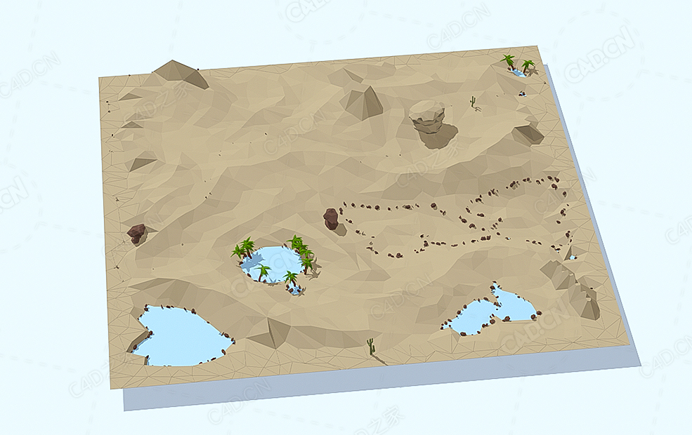 低面多边形沙漠景观 Desert Landscape - C4D之家 - 31.jpg