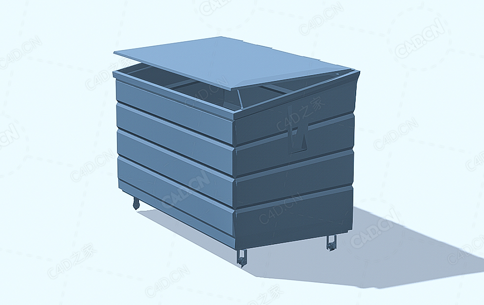 低面多边形垃圾箱 Dumpster - C4D之家 - 33.jpg