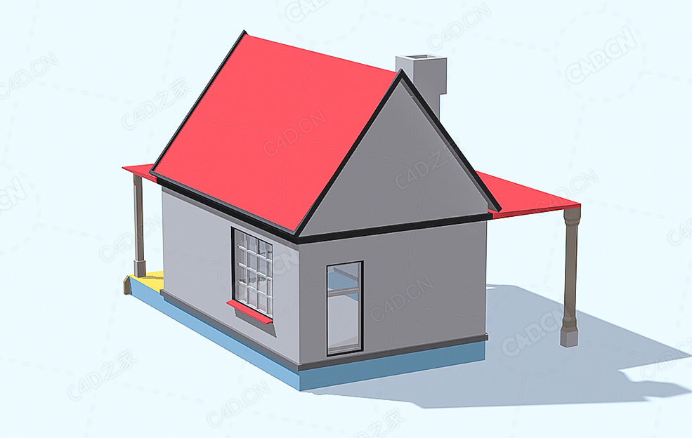 低面多边形别墅 Home 2 - C4D之家 - 44.jpg