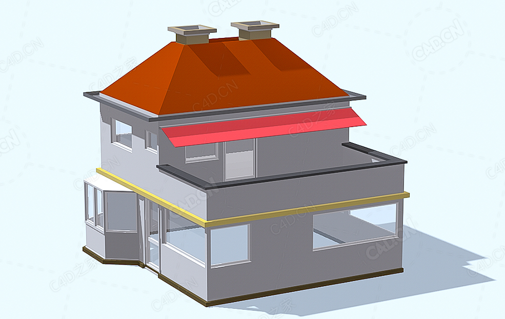 低面多边形别墅 Home 3 - C4D之家 - 45.jpg