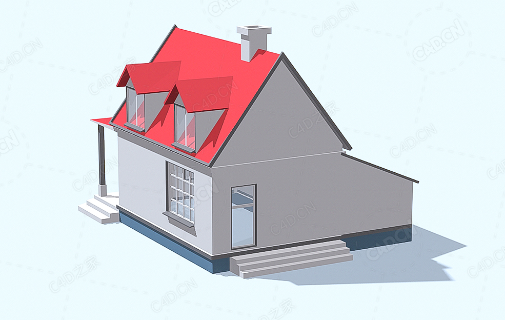 低面多边形别墅 Home 1 - C4D之家 - 43.jpg