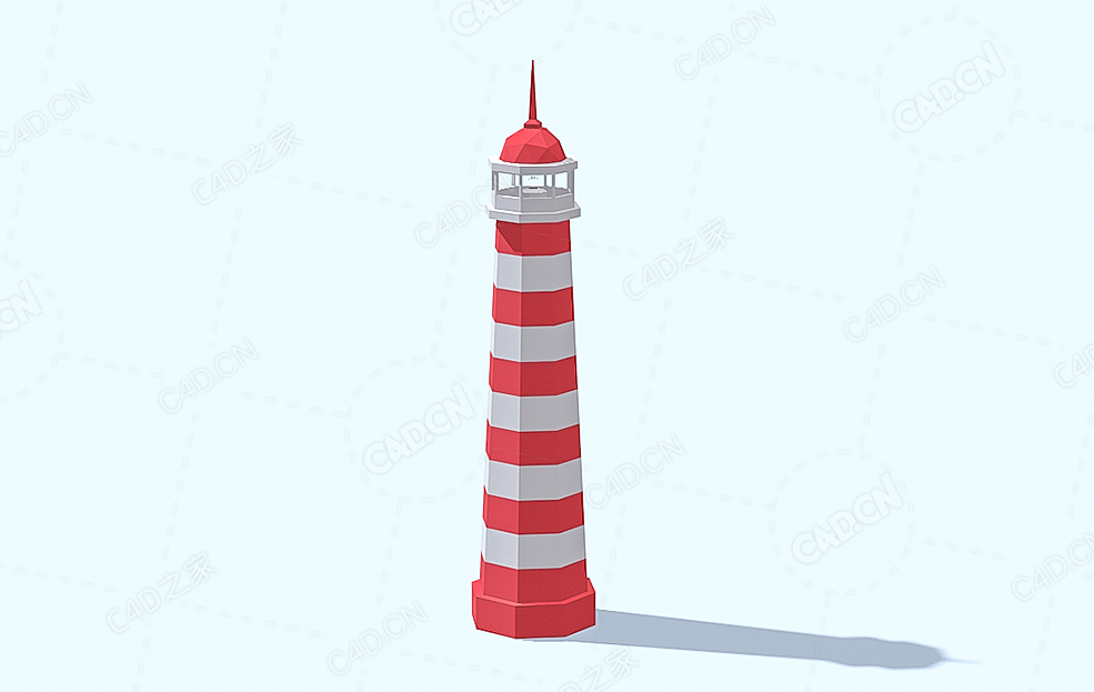 低面多边形灯塔 Lighthouse Beacon - C4D之家 - 50.jpg