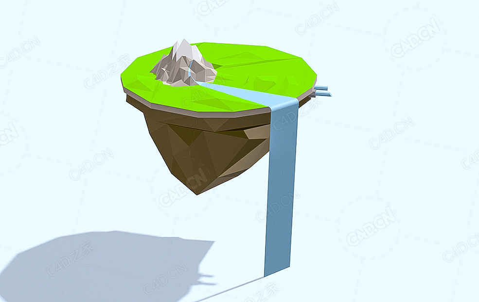 低面多边形悬浮山水风景 Landscape - C4D之家 - 47.jpg