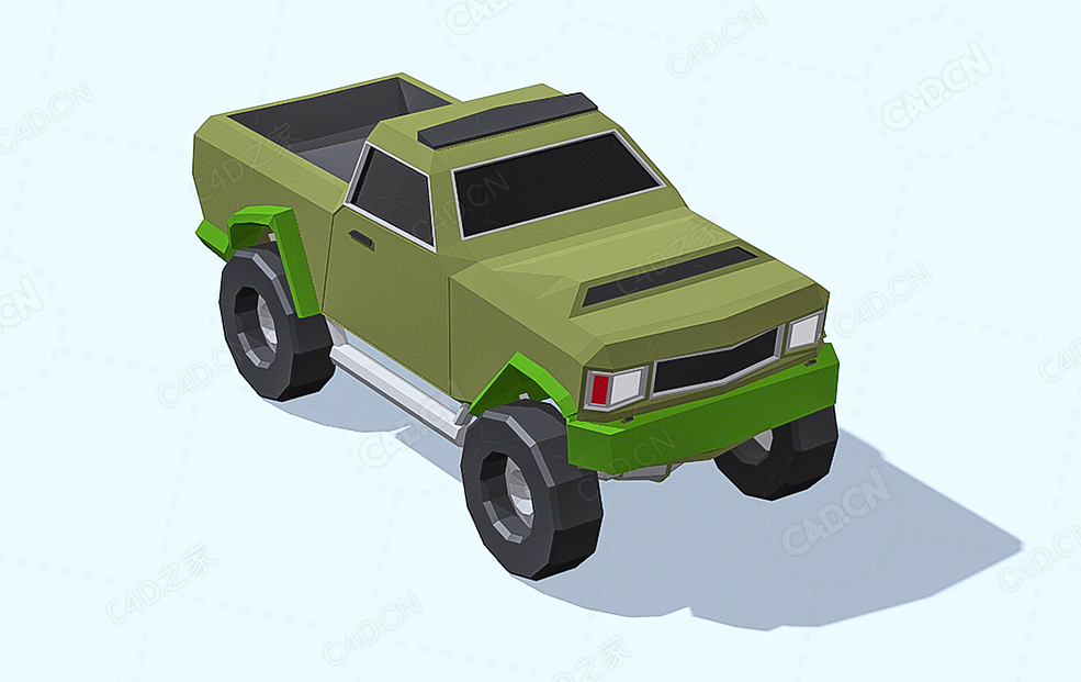 低面多边形皮卡车 Pick Up Truck - C4D之家 - 57.jpg