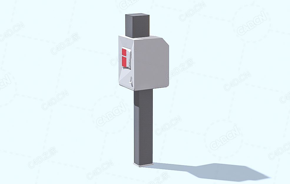低面多边形停车收费表 Parking Meter - C4D之家 - 56.jpg