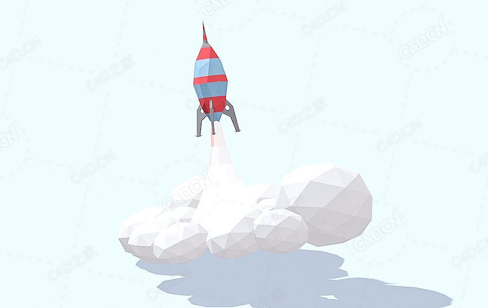 低面多边形火箭 Rocket - C4D之家 - 61.jpg
