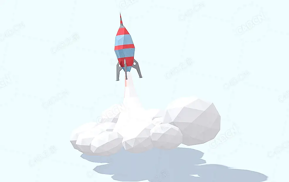 低面多边形火箭 Rocket - C4D之家 - 61.jpg