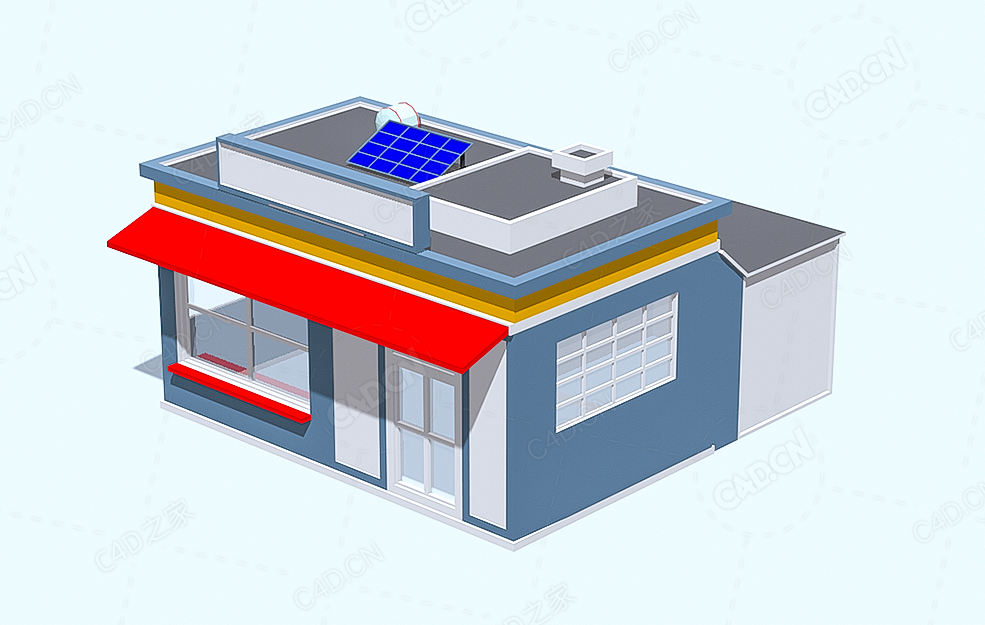 低面多边形店铺 Shop 4 - C4D之家 - 67.jpg