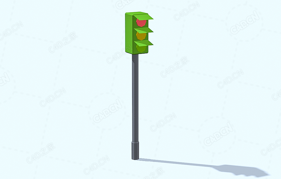 低面多边形红绿灯 Traffic Light - C4D之家 - 76.jpg