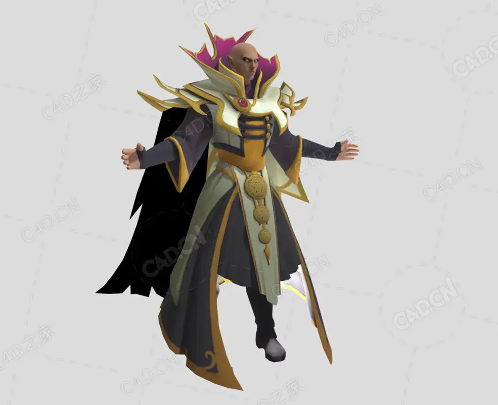 光头游戏人物角色 invoker-rigged-dota2