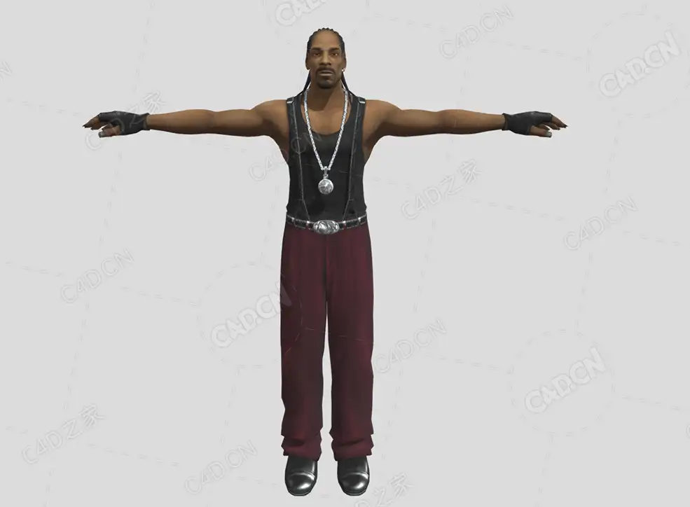 非洲说唱哥手造型人物 snoop-dogg-rig