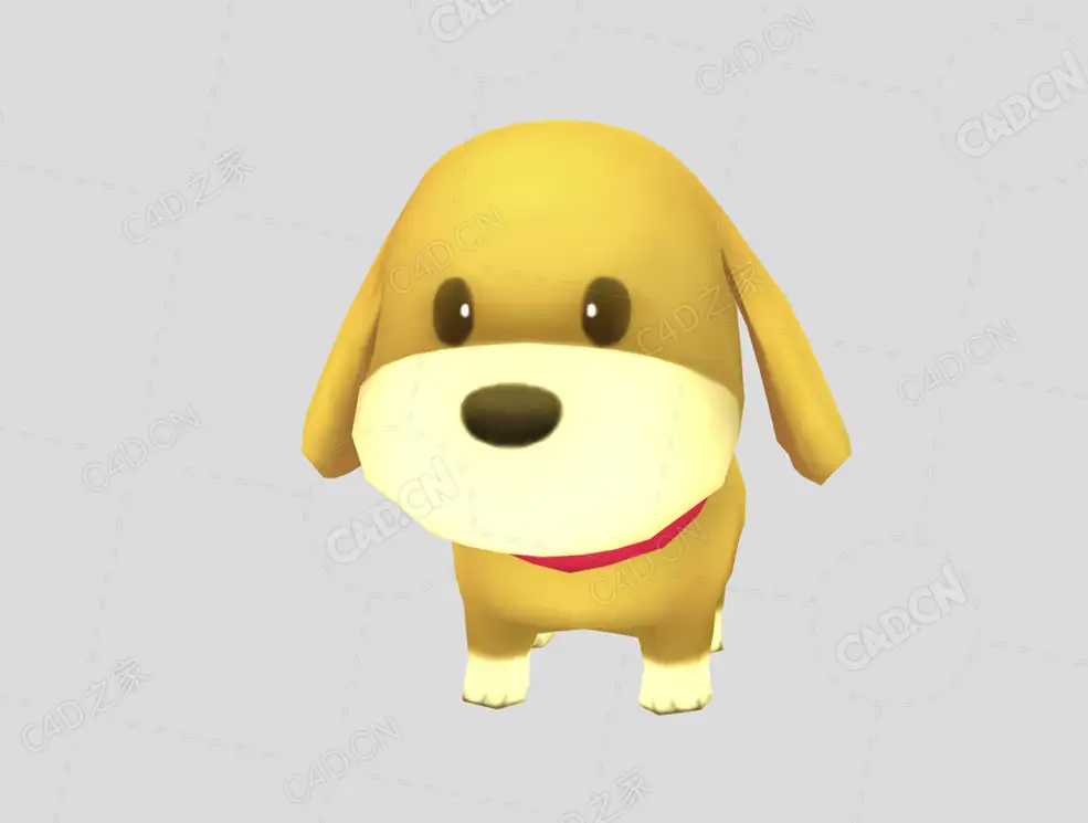 卡通小黄狗 dog-harvest-moon - C4D之家 - 56.jpg