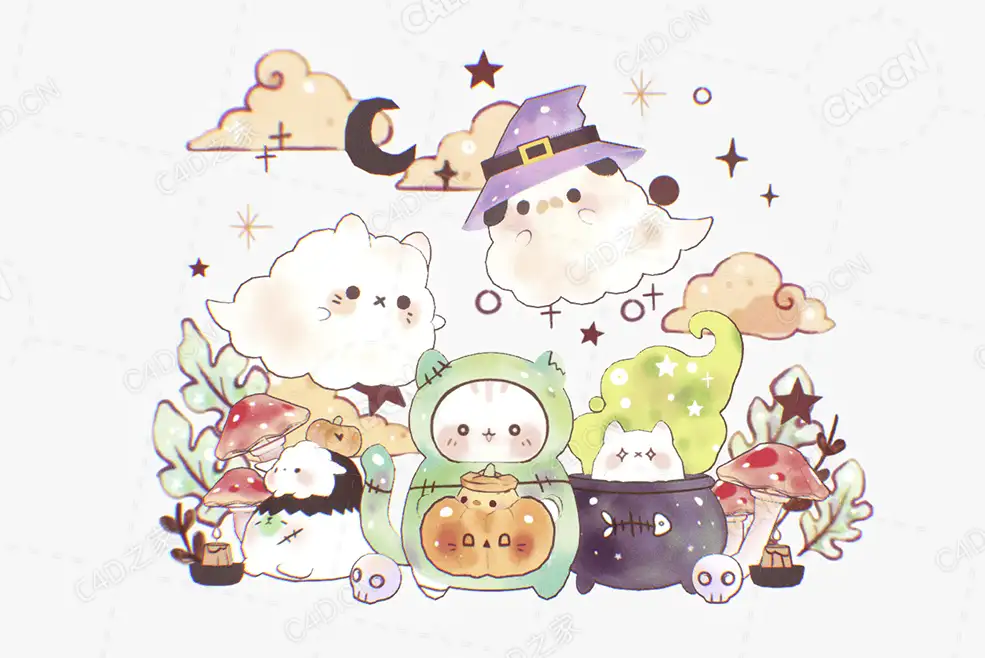 万圣节卡通模型 halloween