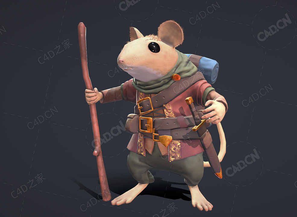 探险家老鼠卡通角色 a-questing-mouse - C4D之家 - 62.jpg