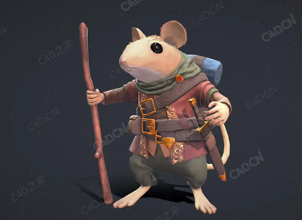 探险家老鼠卡通角色 a-questing-mouse - C4D之家 - 62.jpg