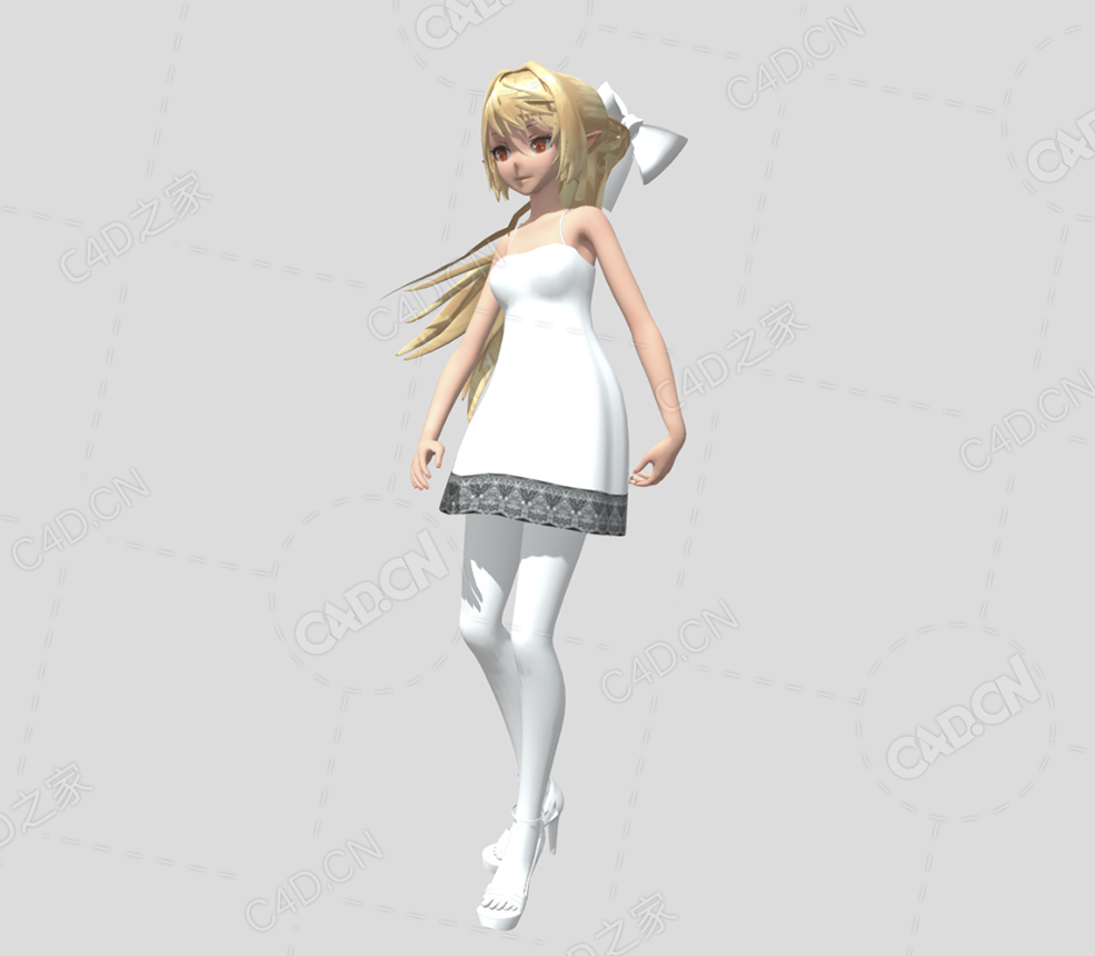 白丝袜动漫女孩卡通人物 have-an-happy-day-with-shiranui