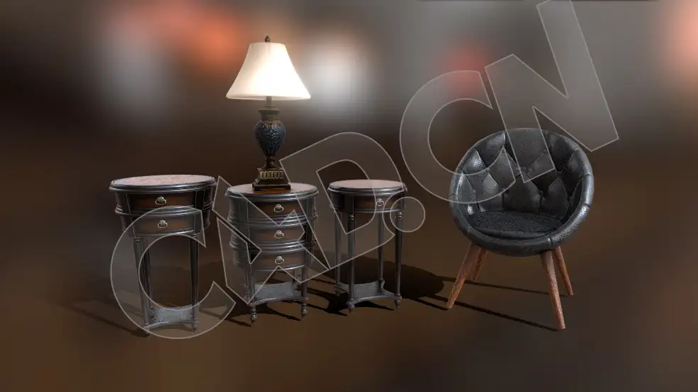 复古红木家具模型-椅子 桌子 花瓶 some furniture - C4D之家 - 21.jpg