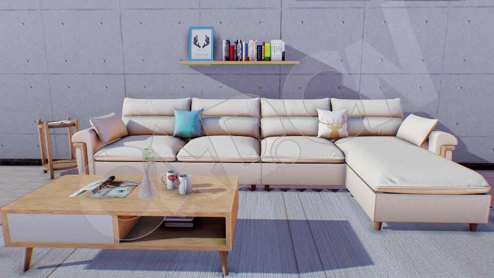 室内设计客厅沙发组合家具模型包 Sofa combination