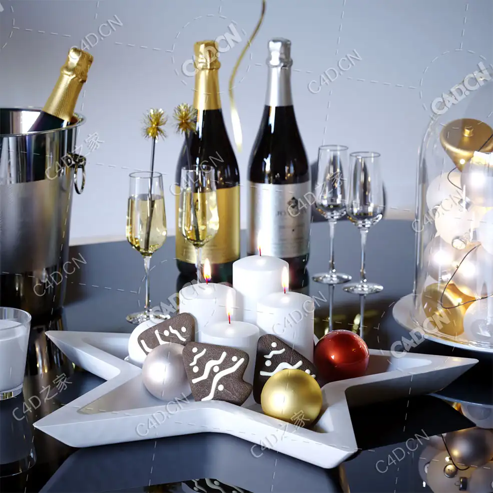 2021年圣诞节新年庆祝装饰场景OC工程Christmas_decoration - C4D之家 - 2.jpg