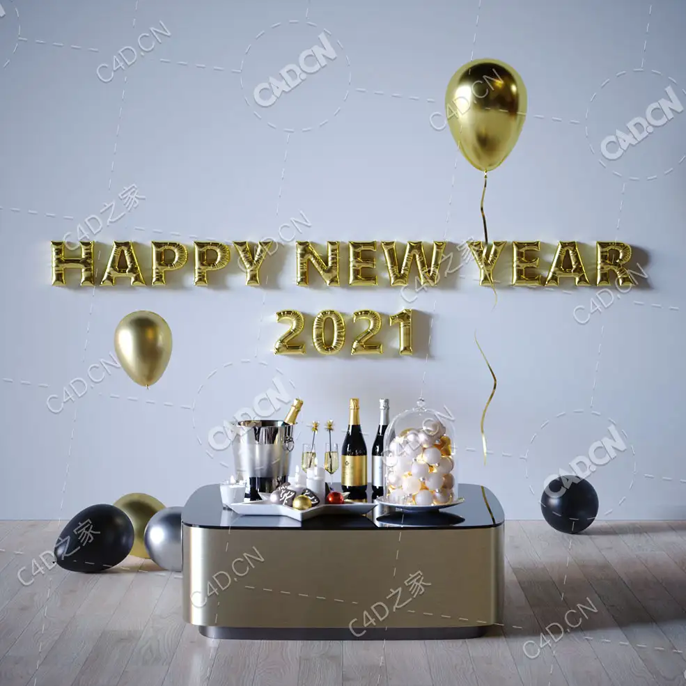 2021年圣诞节新年庆祝装饰场景OC工程Christmas_decoration - C4D之家 - 1.jpg