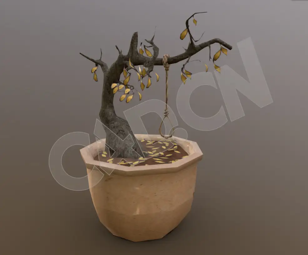 快要凋零的种在花盆里的观赏树木模型 - C4D之家 - 38.jpg