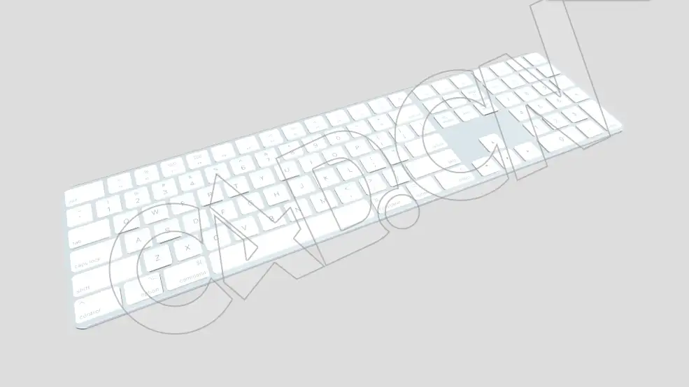 苹果白色键盘模型 Apple Magic Keyboard