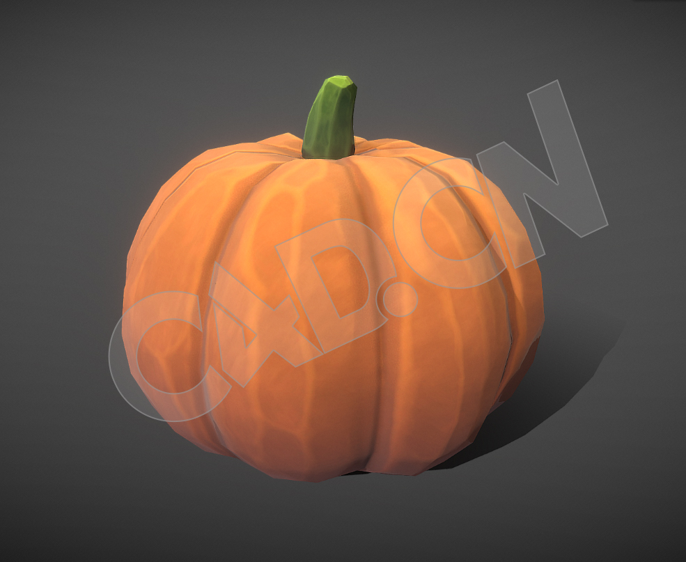 低面卡通南瓜蔬菜模型 Stylized Pumpkin - C4D之家 - 37.jpg