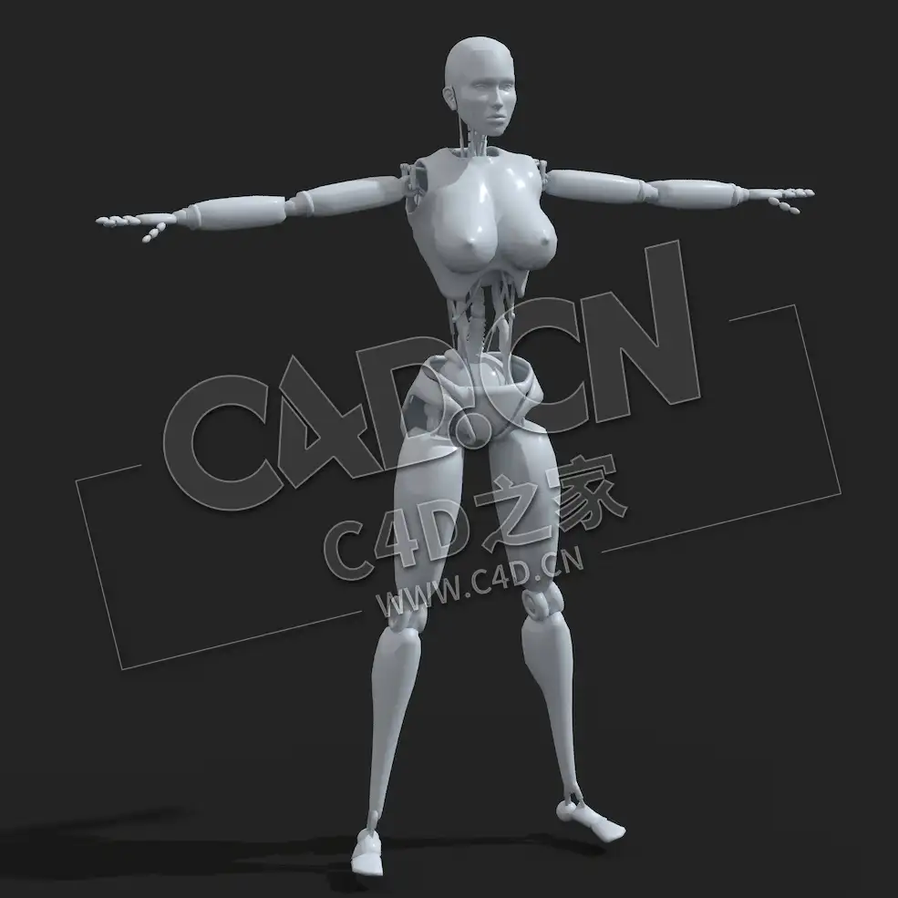 女性机器人 Female Robot - C4D之家 - 06.jpg
