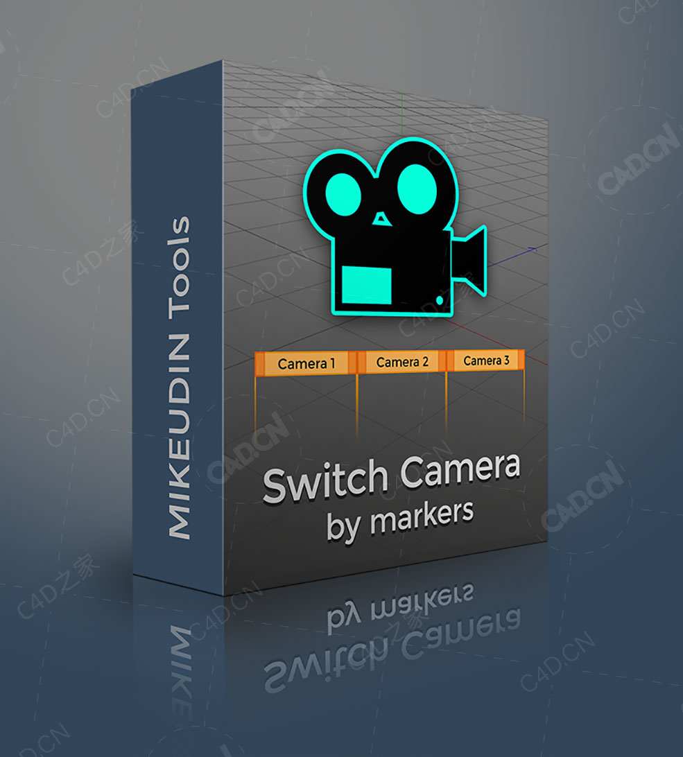 通过标记为Cinema 4D切换摄像机预设工具Switch Camera By Markers