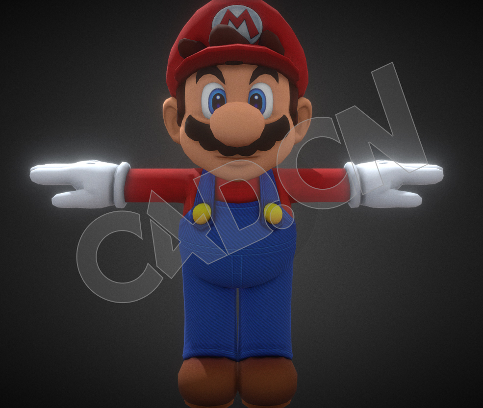 卡通模型-超级玛丽