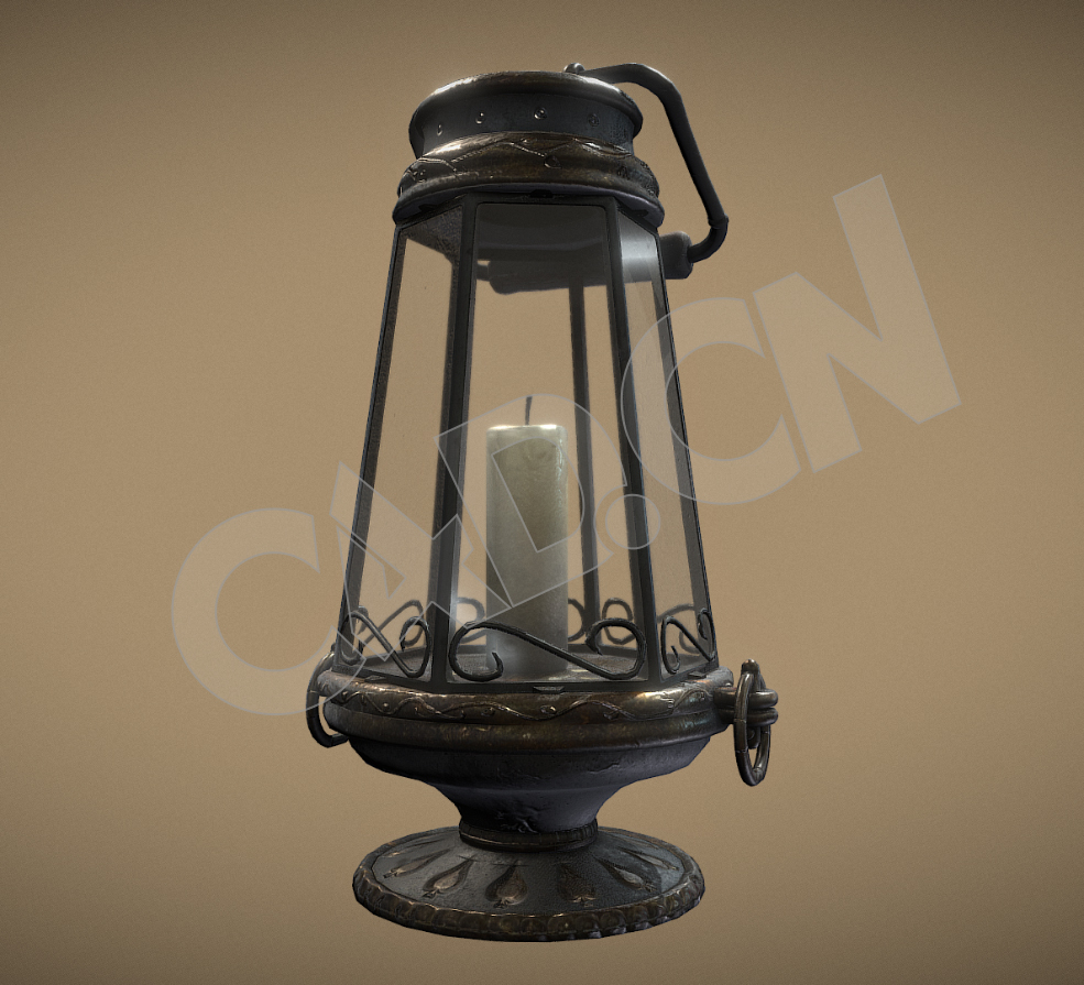 破旧蜡烛台模型 Old Candle Holder