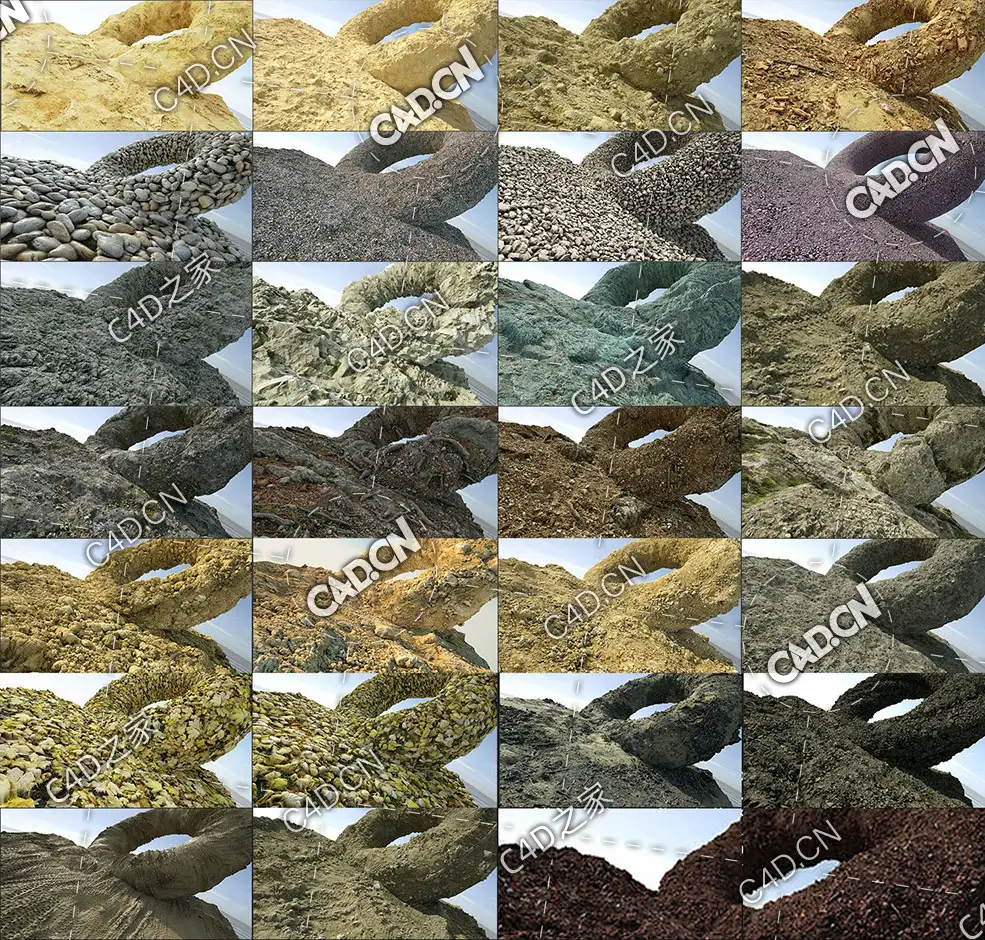 14.5GB地面落叶纹理砂石土地贴图合集包 - C4D之家 - RDT-collection-one.jpg