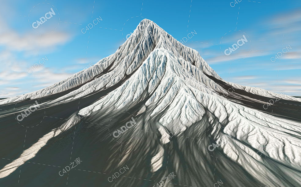 高耸入云的雪山山峰三维模型Mountain Peak