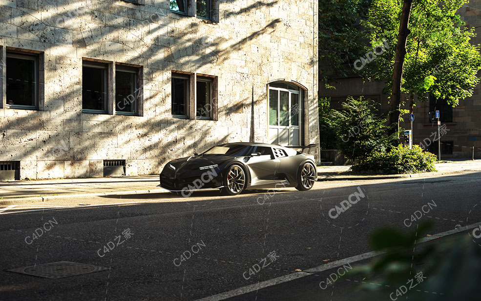 布加迪豪华超跑汽车Centodieci模型渲染 - C4D之家 - 5.jpg