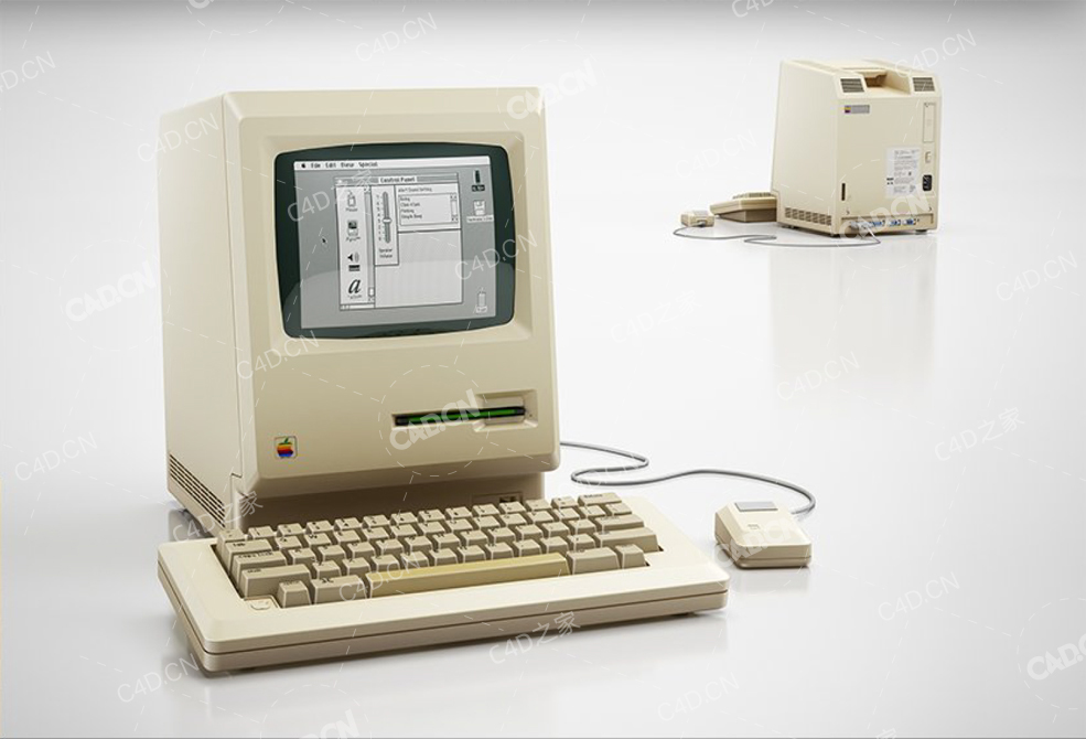 苹果第*代电脑 classic Apple Macintosh - C4D之家 - 04.jpg