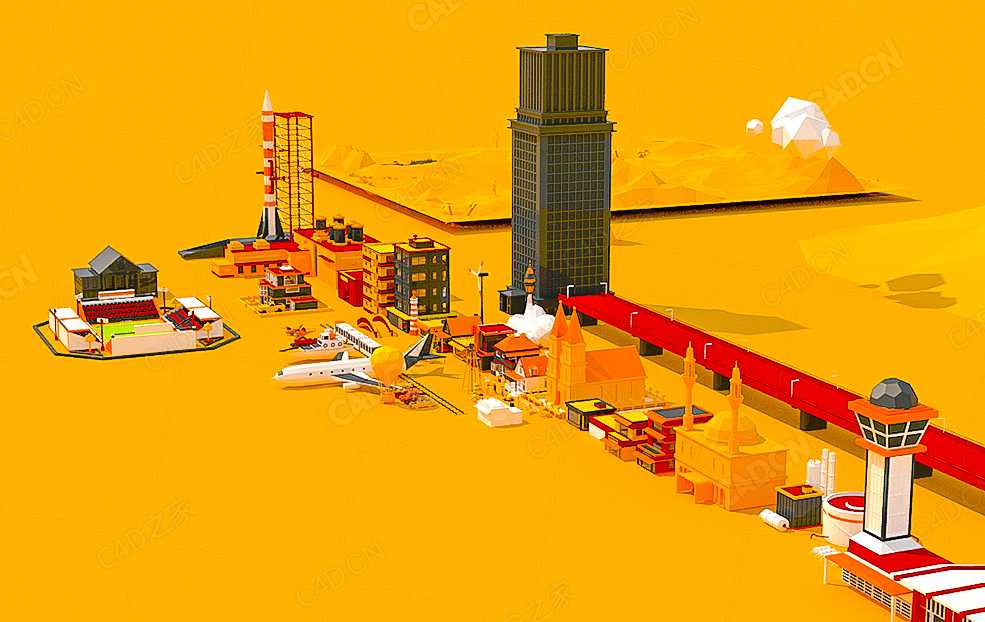 土黄色低面城市建筑 Color Scheme - C4D之家 - 170828yzpvpge07xt504v8.jpg