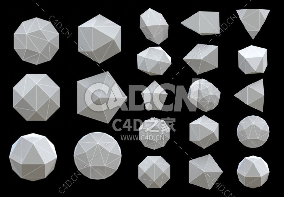 15个切割钻石宝石模型JOHNSON SOLIDS - C4D之家 - Untitled_Artwork-4.jpg