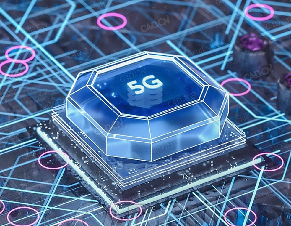 C4D电路芯片工程模型Octane渲染工程 - C4D之家 - 02.jpg