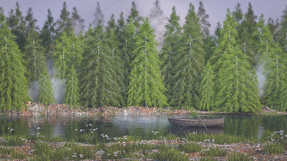 森林小河渲染场景C4D工程文件 - C4D之家 - 09.jpg