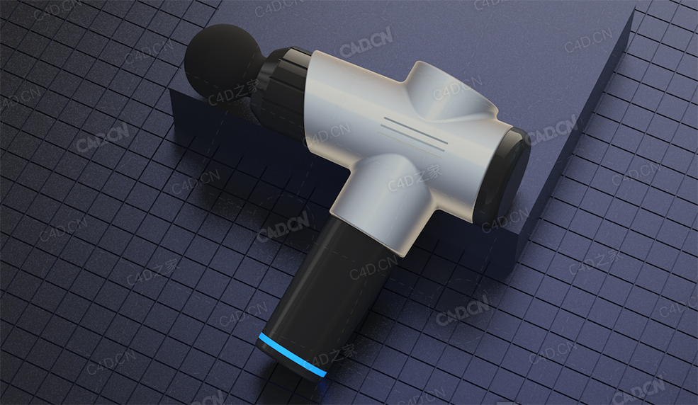 筋膜枪C4D模型_健身筋膜枪精模 - C4D之家 - 17.jpg