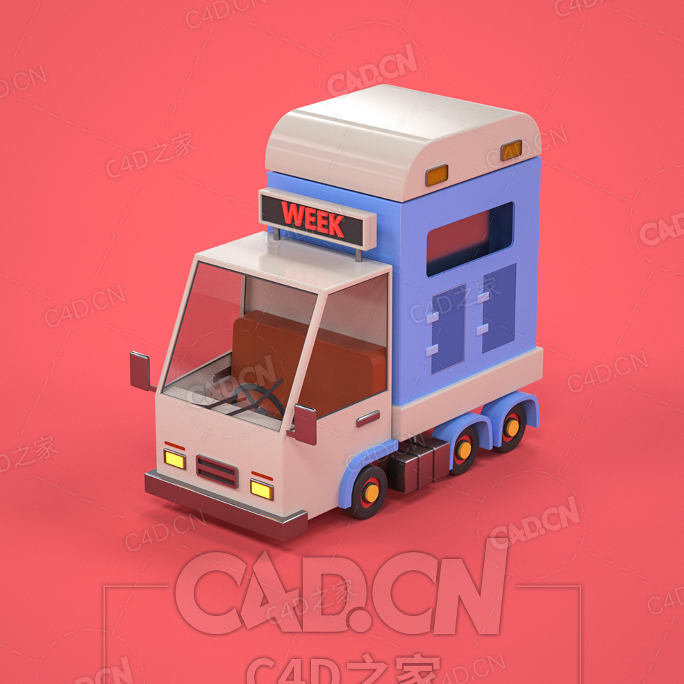 卡通汽车素材C4D卡通汽车模型 - C4D之家 - 20.jpg