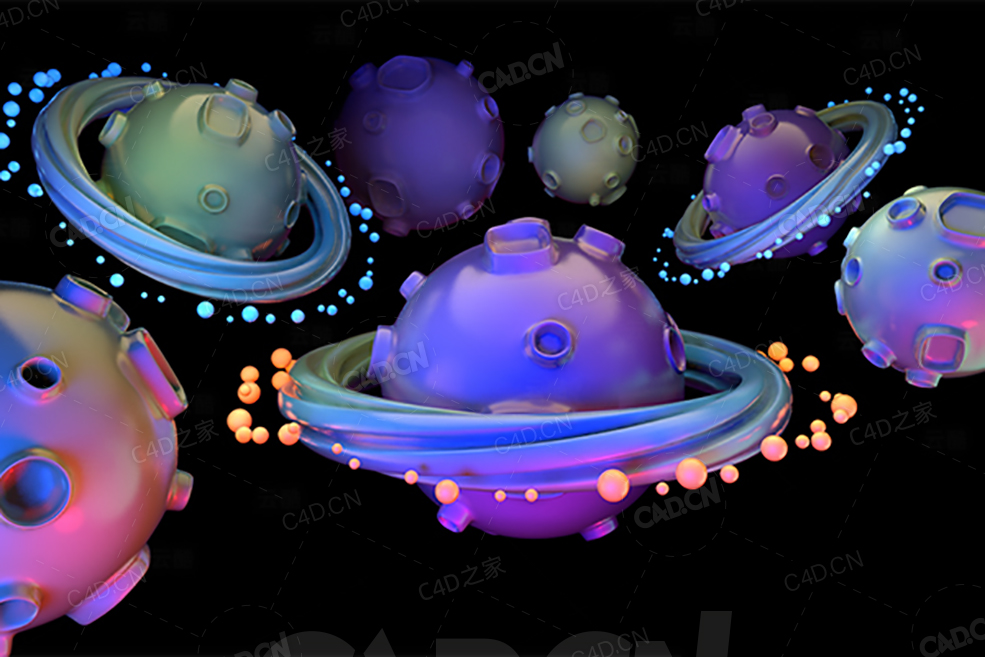 卡通星球场景背景元素C4D工程星球氛围活动场景工程 - C4D之家 - 21.jpg