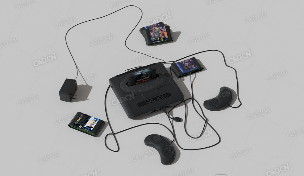 电子产品C4D游戏机模型精模 - C4D之家 - 25.jpg