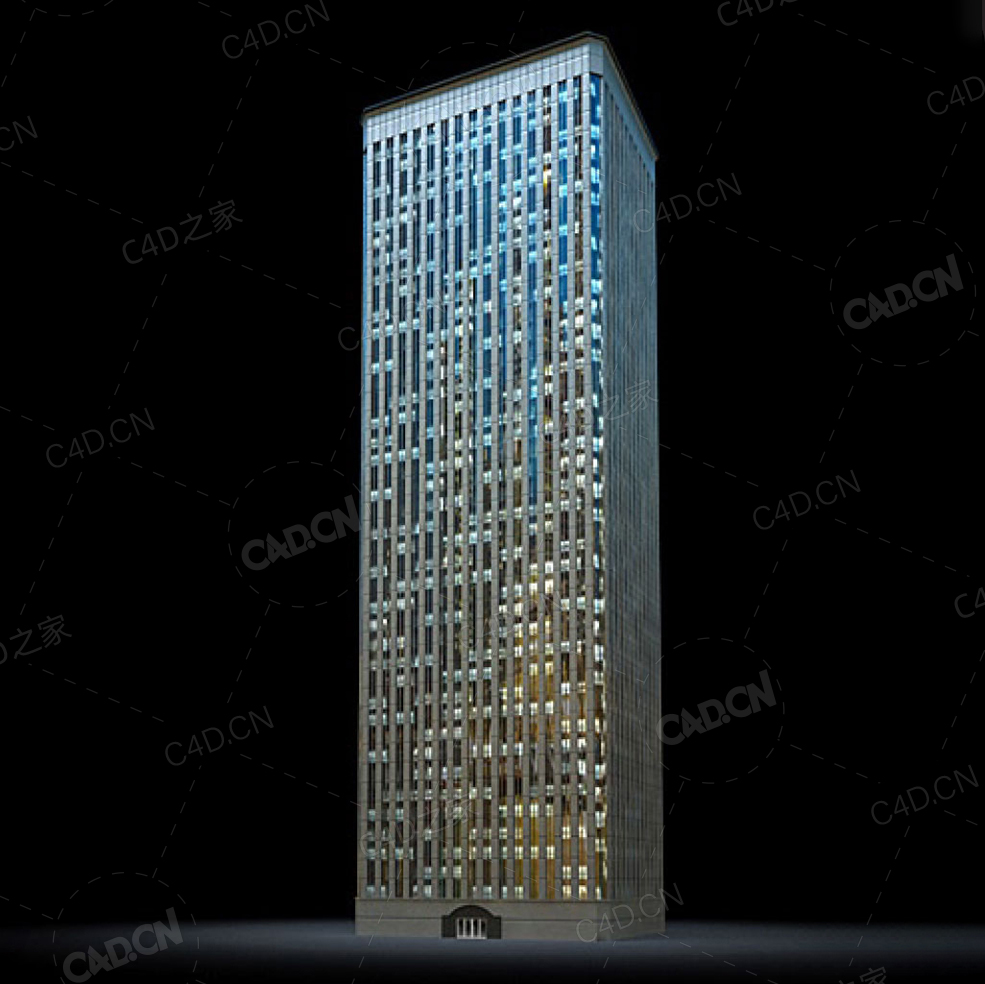 夜间摩天大楼办公楼写字楼C4D模型 Archmodels Vol.103_Night Skyscrapers - model-19 - C4D之家 - 19.jpg