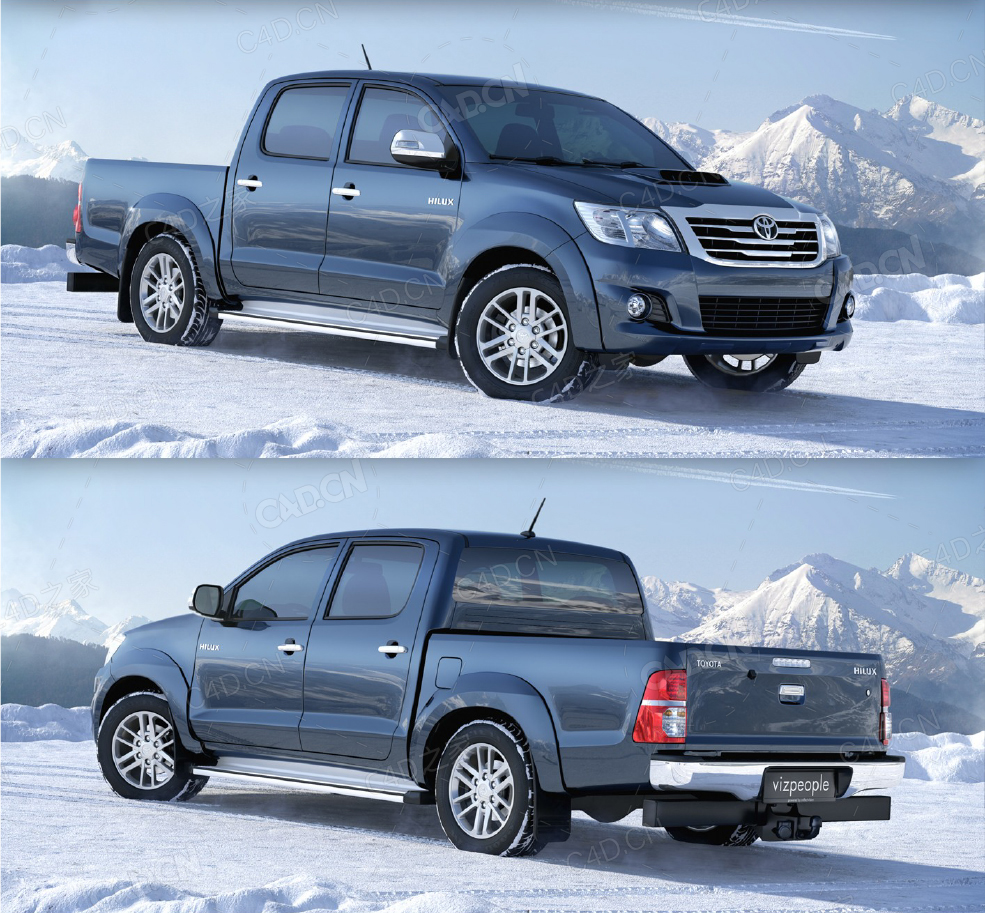 丰田海拉克斯汽车C4D模型 Toyota Hilux