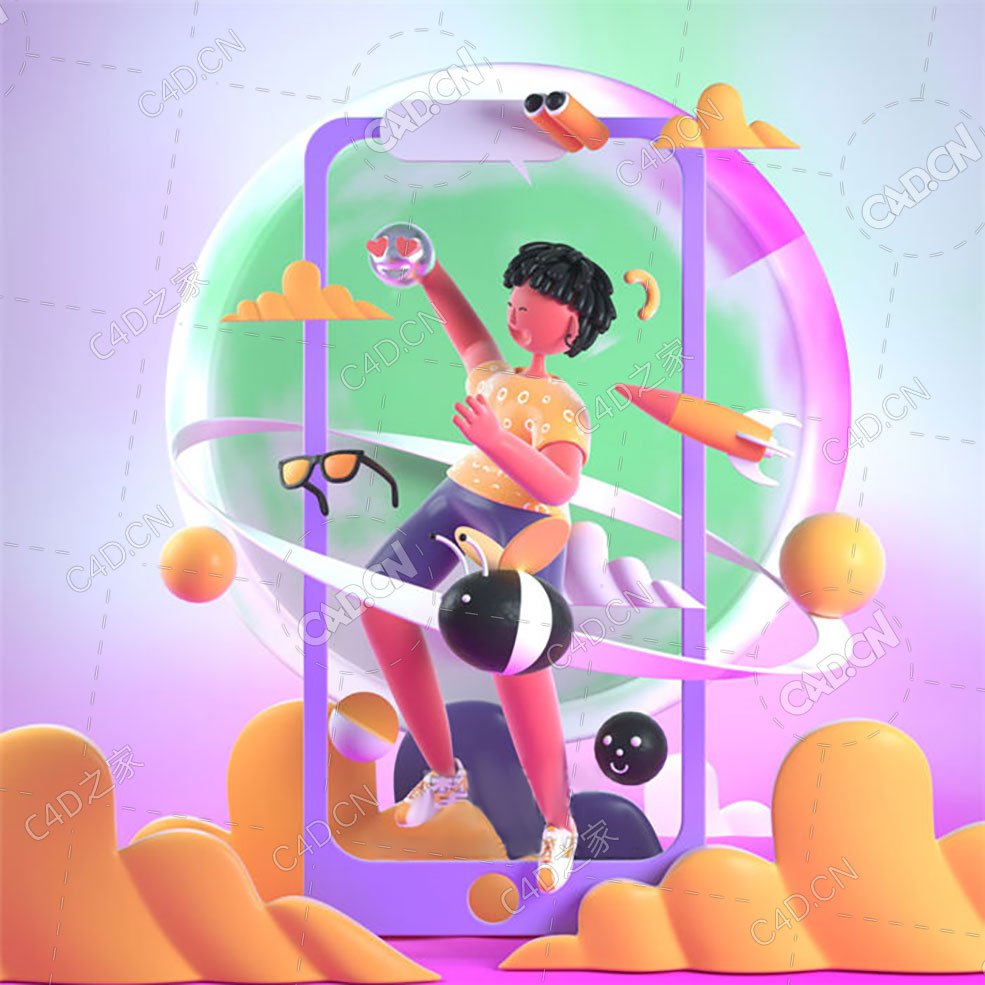 快乐星球卡通人物创意场景C4D FOR OCTANE工程 - C4D之家 - kkkkko分享2.jpg