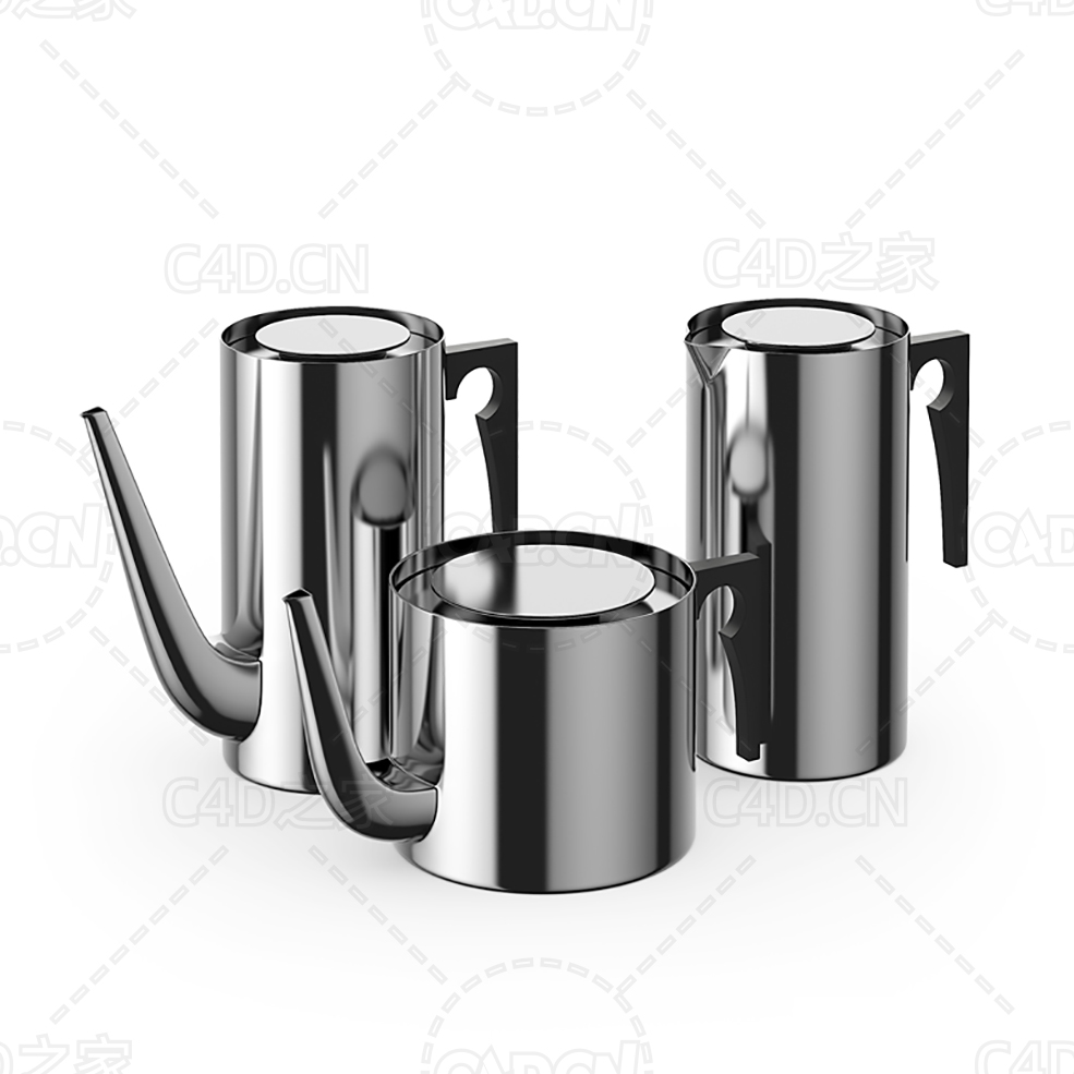 电镀咖啡壶 Stelton AJ coffee pots - C4D之家 - 08.jpg