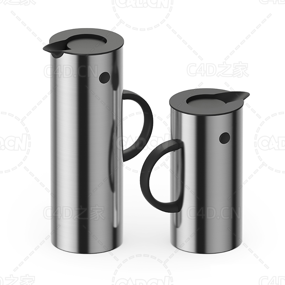 真空罐电镀茶水壶真空水壶 Stelton EM77 vacuum jugs - C4D之家 - 07.jpg