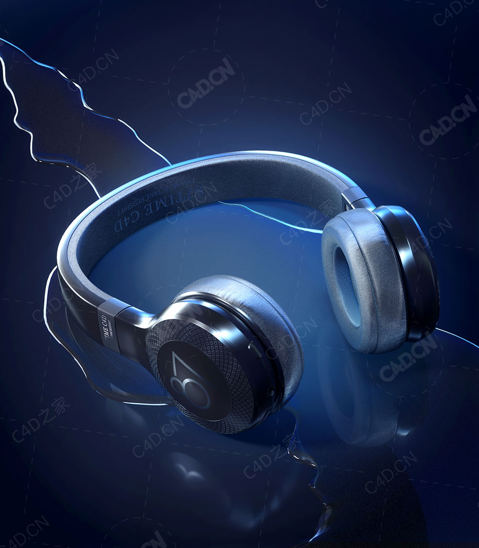 水滩里的耳机模型headphones