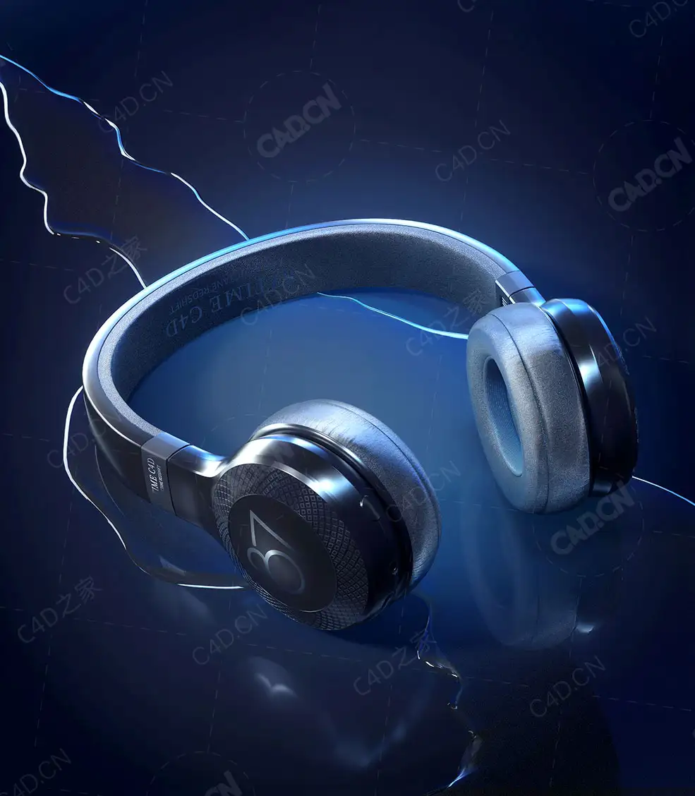 水滩里的耳机模型headphones